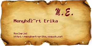Menyhárt Erika névjegykártya